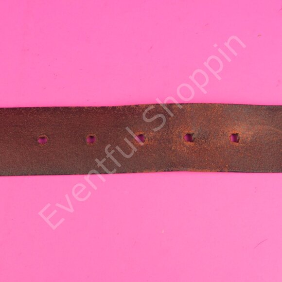 Fossil Georgia Bulldogs Distressed Leather Top Grain Cowhide Belt in Brown 34 - Picture 7 of 9